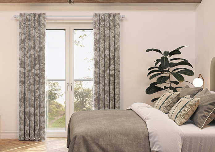 Cyrus Crushed Velvet, Latte - Made to Measure Curtains - Image 3